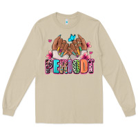 Mushroom Periodt afro woman nail art Long Sleeve Tee - RanaPortraitStore