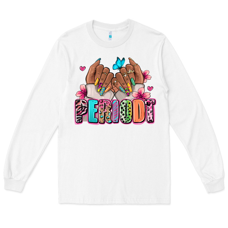 Periodt Afro Woman Nail Art Long Sleeve Tee by RanaPortraitStore | Teevron