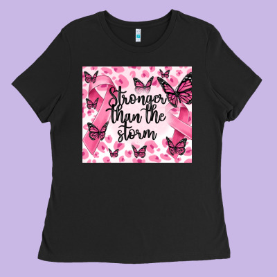 Stronger Than The Storm Ladies Tee Designed By Maliassmallbusiness