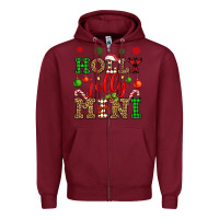 Burgundy holly jolly mini Zipper Hoodie - OliviaCreatesArt