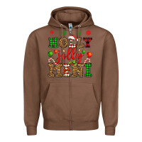Chestnut holly jolly mini Zipper Hoodie - OliviaCreatesArt