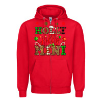 Red holly jolly mini Zipper Hoodie - OliviaCreatesArt