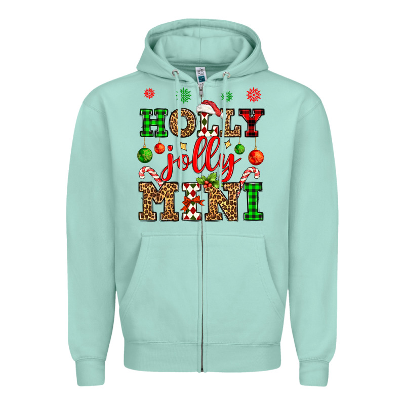 Holly Jolly Mini Zipper Hoodie by OliviaCreatesArt | Teevron