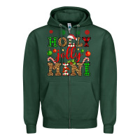 Sports Green holly jolly mini Zipper Hoodie - OliviaCreatesArt