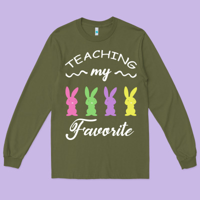 Teaching My Favorite Bunny Long Sleeve Tee Designed By Bettercallsaul