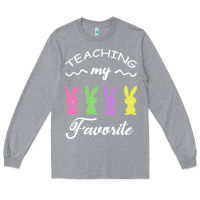 Heather Grey Teaching My Favorite Bunny Long Sleeve Tee - Bettercallsaul