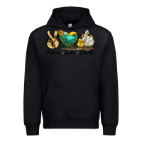 Black Peace Love Ducks Urban Hoodie - LillyAllenDesigns
