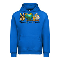 Cobalt Peace Love Ducks Urban Hoodie - LillyAllenDesigns
