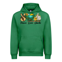 Emerald Peace Love Ducks Urban Hoodie - LillyAllenDesigns