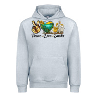Heather Grey Peace Love Ducks Urban Hoodie - LillyAllenDesigns
