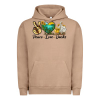 Pigment Burro Peace Love Ducks Urban Hoodie - LillyAllenDesigns