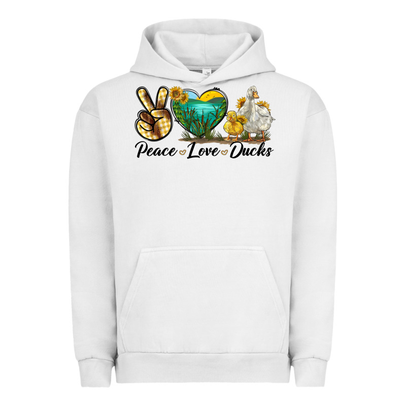 Peace Love Ducks Urban Hoodie by LillyAllenDesigns | Teevron