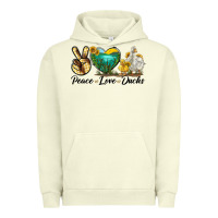 Pigment Pistachio Peace Love Ducks Urban Hoodie - LillyAllenDesigns