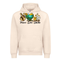 Sandshell Peace Love Ducks Urban Hoodie - LillyAllenDesigns