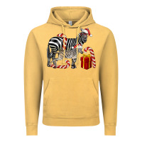 Vintage Mustard Christmas Zebra Baby And Mama Vintage Hoodie - LillyAllenDesigns