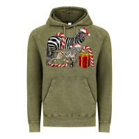 Vintage Olive Christmas Zebra Baby And Mama Vintage Hoodie - LillyAllenDesigns