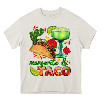 Cream margarita and taco Heavy Core Tee - AdoDesignShop