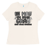 Bone in may we wear gray brain cancer awareness Ladies Tee - MaliasSmallBusiness