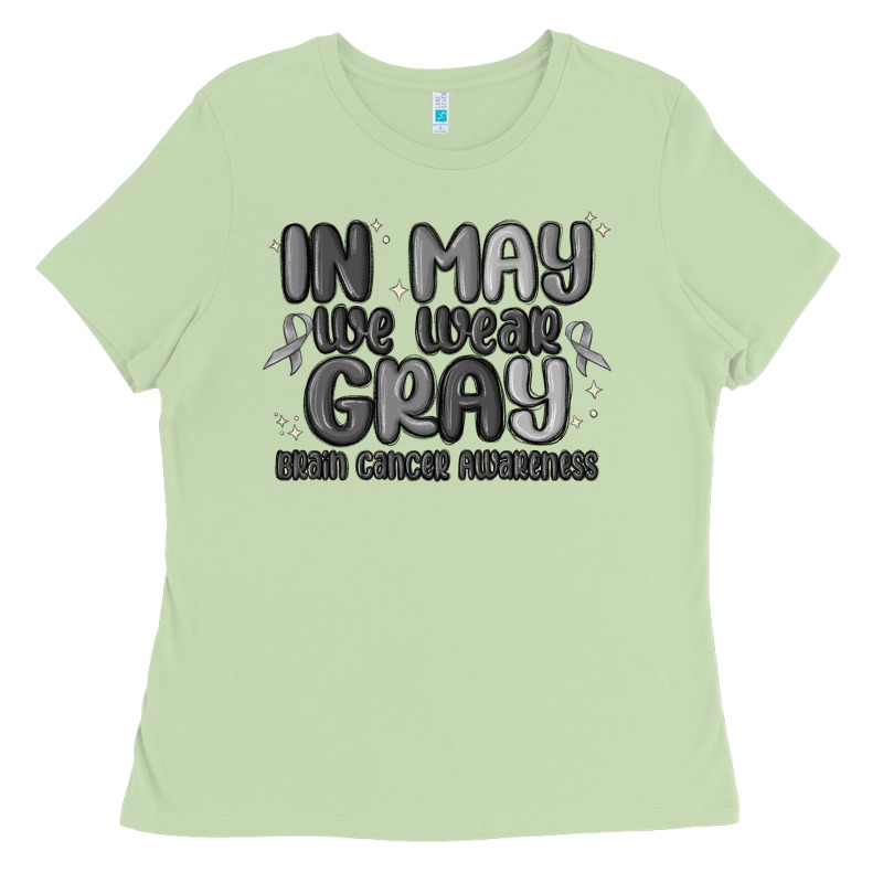In May We Wear Gray Brain Cancer Awareness Ladies Tee by MaliasSmallBusiness | Teevron