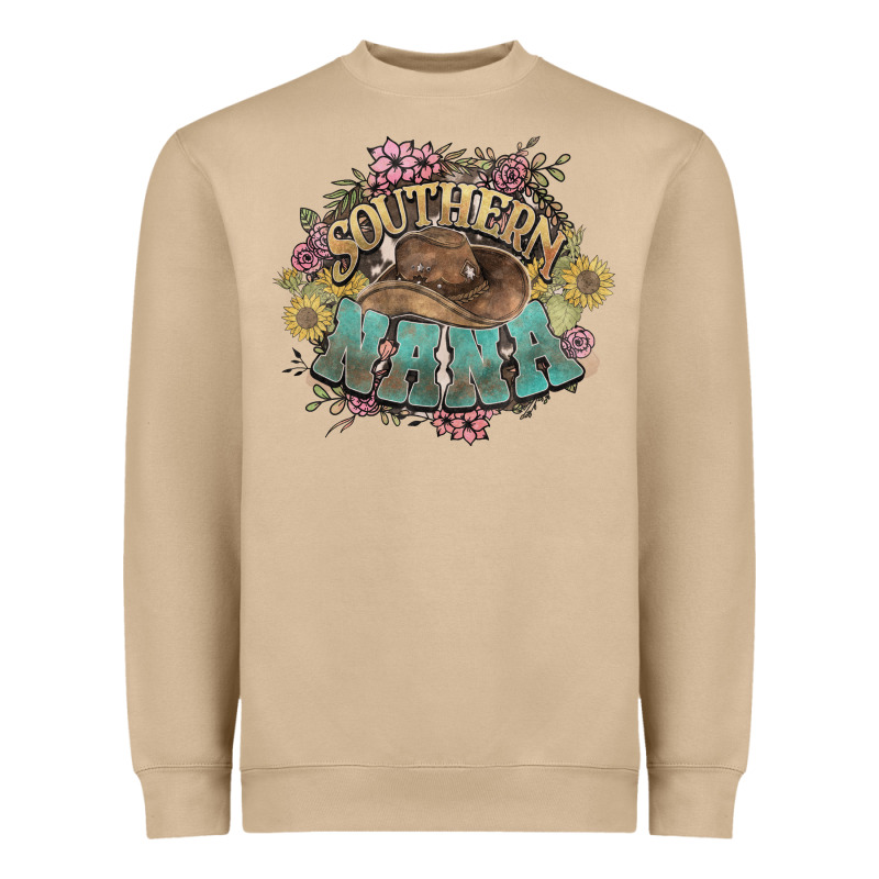 Southern Nana Western Flowers Heavyweight Sweatshirt by HowdyJamesFarm | Teevron