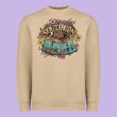 Southern Nana Western Flowers Heavyweight Sweatshirt Designed By Howdyjamesfarm