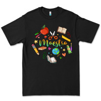 Black maestra teacher heart doodle Premium Tee - MaliasSmallBusiness