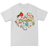 Dove Grey maestra teacher heart doodle Premium Tee - MaliasSmallBusiness