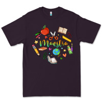 Plum maestra teacher heart doodle Premium Tee - MaliasSmallBusiness