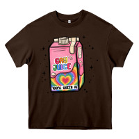 Chocolate Brown gay juice Heavy Core Tee - MaliasSmallBusiness