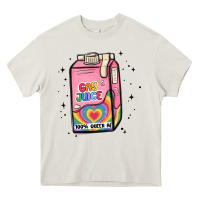 Cream gay juice Heavy Core Tee - MaliasSmallBusiness