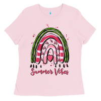 Bubblegum Pink summer vibes Ladies Tee - MaliasSmallBusiness