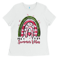 White summer vibes Ladies Tee - MaliasSmallBusiness