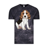 Cloud Black beagle puppy Vintage Tee - LillyAllenDesigns
