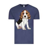 Vintage Denim beagle puppy Vintage Tee - LillyAllenDesigns
