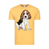 Vintage Mustard beagle puppy Vintage Tee - LillyAllenDesigns
