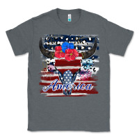 Charcoal Heather bull skull america Classic Tee - JahusDesignShop