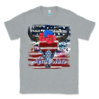 Heather Grey bull skull america Classic Tee - JahusDesignShop