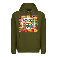 Army Green tacos and tequila Premium Hoodie - RanaPortraitStore