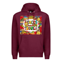 Burgundy tacos and tequila Premium Hoodie - RanaPortraitStore