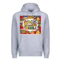 Heather Grey tacos and tequila Premium Hoodie - RanaPortraitStore