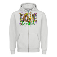 Dove Grey love crawfish mardi gras olivia Zipper Hoodie - OliviaCreatesArt