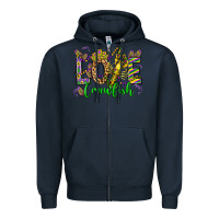 Love Crawfish Mardi Gras Olivia Zipper Hoodie | Teevron