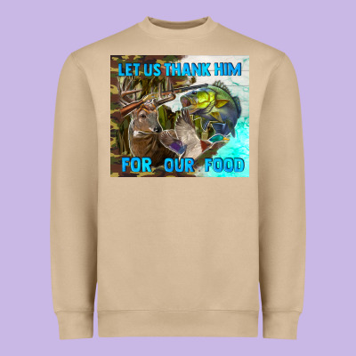 Let Us Thank Hım For Our Food Heavyweight Sweatshirt Designed By Tumblerdesignbyshophia