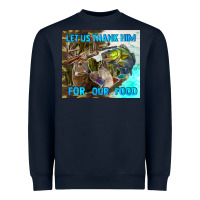 Navy let us thank hım for our food Heavyweight Sweatshirt - TumblerDesignByShophia