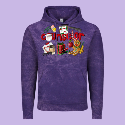 Counselor Christmas Vintage Hoodie Designed By Lillyallendesigns