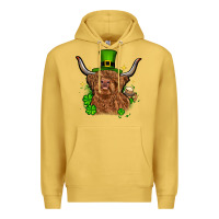 Antique Gold St. Patrick's Day cow Premium Hoodie - OliviaCreatesArt