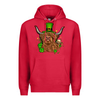 Cardinal St. Patrick's Day cow Premium Hoodie - OliviaCreatesArt