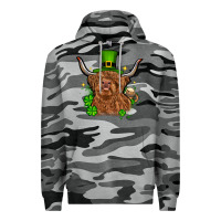 Slate Camo St. Patrick's Day cow Premium Hoodie - OliviaCreatesArt