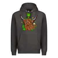 Smoke St. Patrick's Day cow Premium Hoodie - OliviaCreatesArt