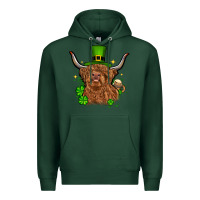 Sports Green St. Patrick's Day cow Premium Hoodie - OliviaCreatesArt